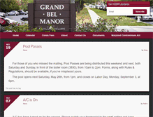 Tablet Screenshot of grandbelmanor.com